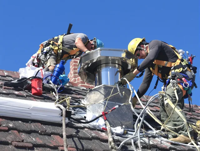 Protective chimney cap installed by Wareham Chimney Sweep in Wareham, MA