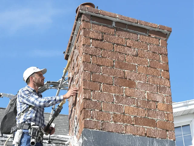 Brickwork for a chimney rebuild by Wareham Chimney Sweep in Wareham, MA