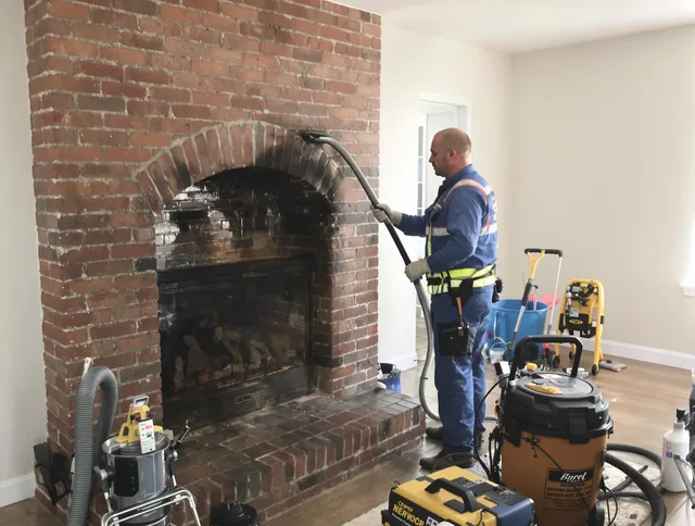 Wareham Chimney Sweep expert performing detailed chimney sweep in Wareham, MA