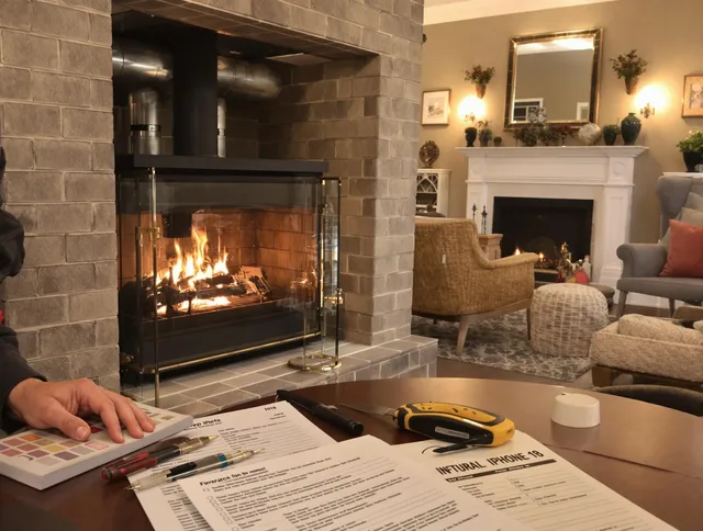 Wareham Chimney Sweep verifying fireplace safety measures in Wareham, MA